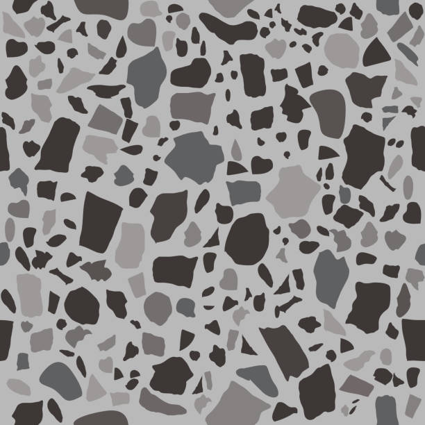 vektor nahtlose natürliche, grau moderne terrazzo-muster für bad, küche fliesen. - color swatch architecture wallpaper pattern marble stock-grafiken, -clipart, -cartoons und -symbole