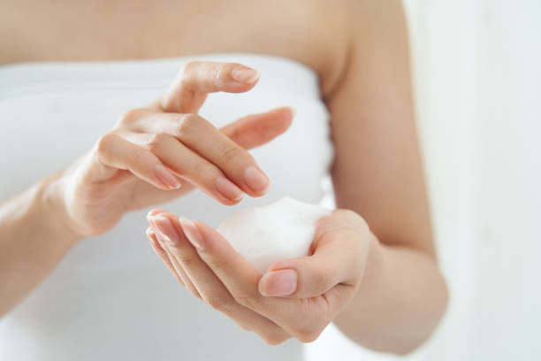 istock Japanese woman making cleansing foam. 1267306243