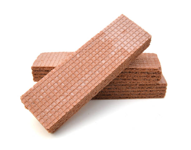 istock Wafers with chocolate on a white background 1267306345