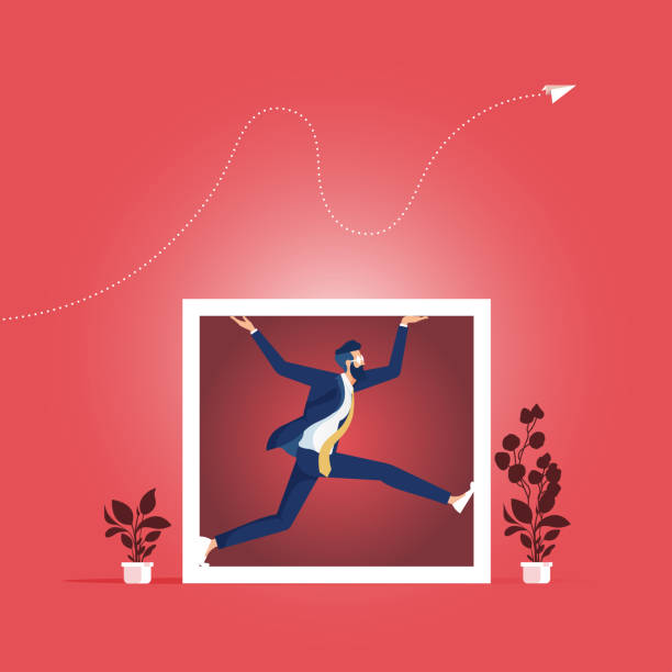 istock The businessman was trapped in the box-Business problems and failure concept 1267311335