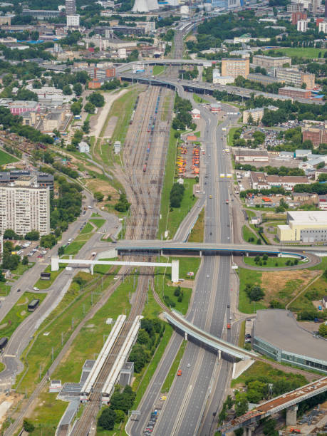 istock Aerial view of Moscow from skyscraper. 1267312688
