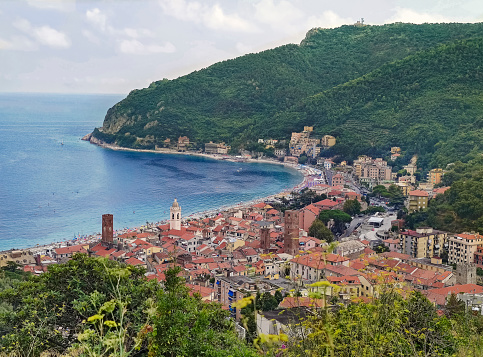view of the Ligurian coast of Noli, one of the maritime republics of Italy