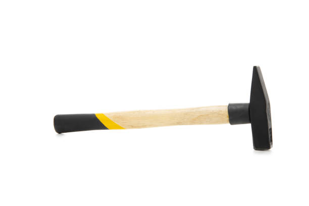 istock Hammer with wooden handle isolated on white background 1267312924