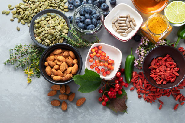 istock Healthy products for immunity boosting 1267318690