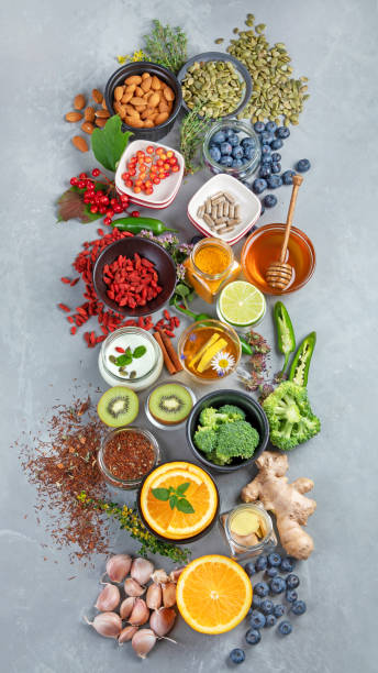 istock Healthy products for immunity boosting 1267318769
