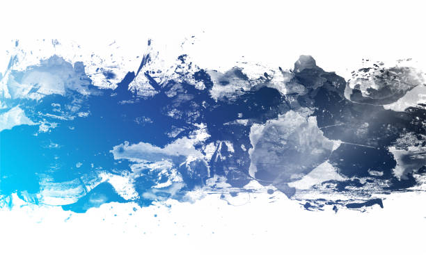 istock Blue Abstract Artistic Watercolor Paint Background 1267326684