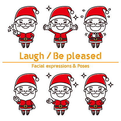 Facial Expressions Poses Set Laugh Be Pleased Santa Claus Stock Illustration Download Image Facial Expressions Poses Set Laugh Be Pleased Santa Claus Stock Illustration Download Image