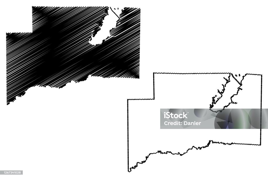 Vetores de Condado De Clinton Illinois Ilustração Vetorial De Mapas