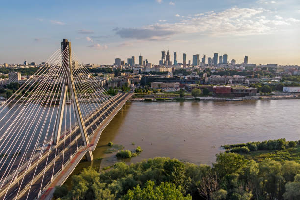 istock Warsaw, Poland- city panorama. 1267343125