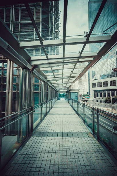 istock Elevated walkways in city, Central, Hong Kong 1267346819