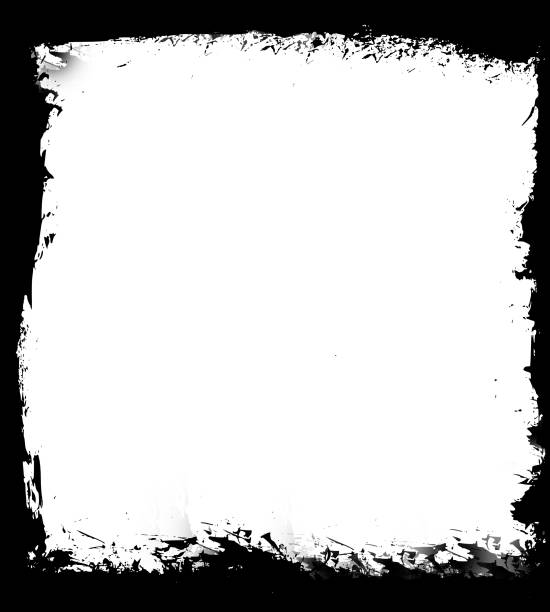 istock Retro style mask overlay on frame with scratches and spots on white background.Background or mask 1267351419