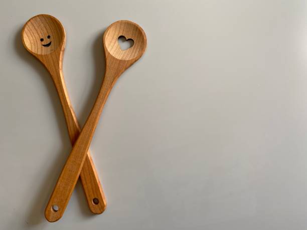 istock Two wooden cookers. Simple cooking concept. 1267351525