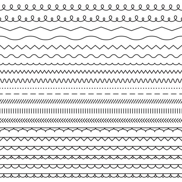 Seamless Basic Borders A Collection of 20 borders zigzag stock illustrations