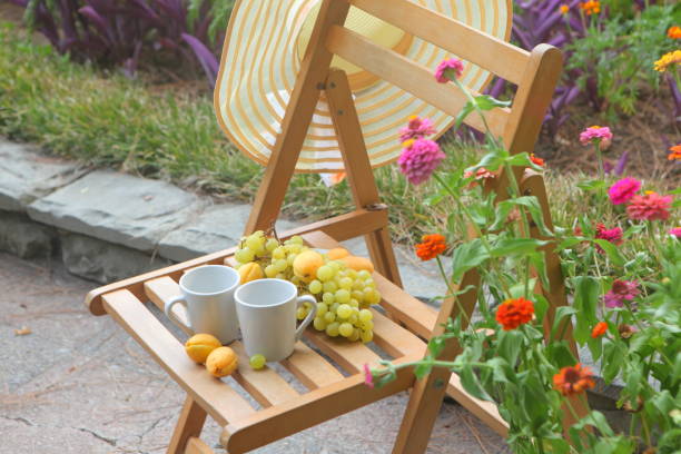 Still life with fruits on a wooden table