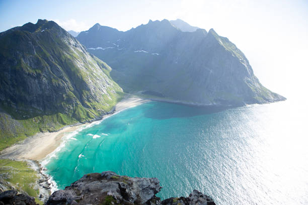 istock View from Ryten over Kvalvika in Lofoten, Norway 1267364921