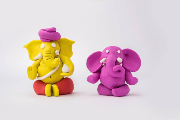 istock Home made Lord Ganesha Idol using Play dough 1267370493