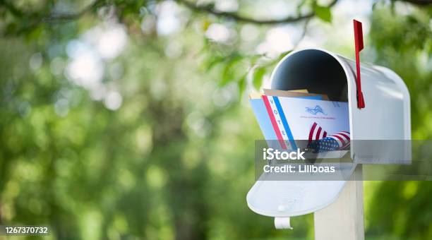 Voting By Mail Concept Stock Photo - Download Image Now - Mail, Voting, Absentee Ballot