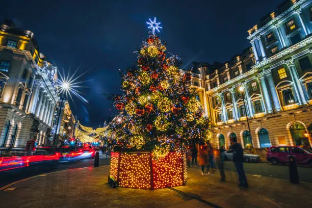 Photo of Christmas Time at night in London, UK