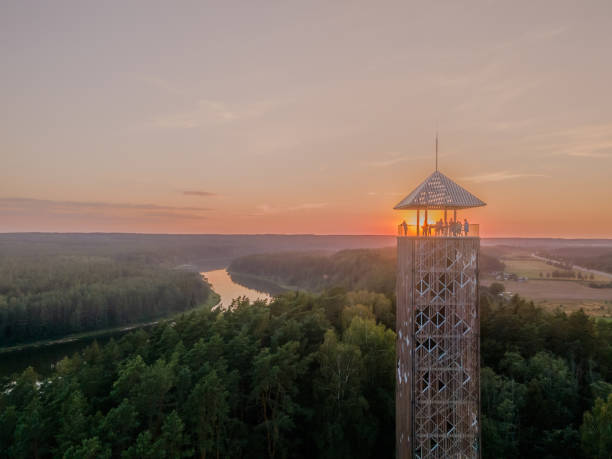istock Tallest Lithuanian view (observation) tower in Birstonas 1267384425