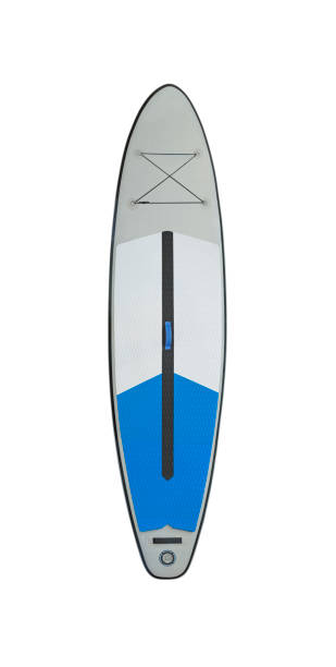 Stand up paddle board (SUP) Inflatable stand up paddle board (SUP) isolated on white background paddleboard photos stock pictures, royalty-free photos & images