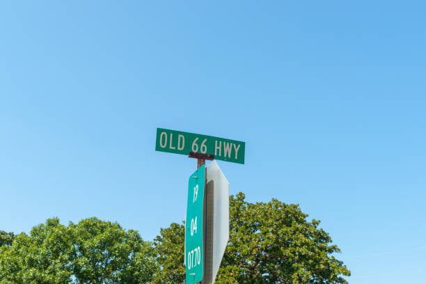 istock Old 66 Highway sign on Route 66 1267384897