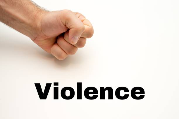 istock Violence - Protests - Image, Illustration with words related to the topic Protests 1267387905