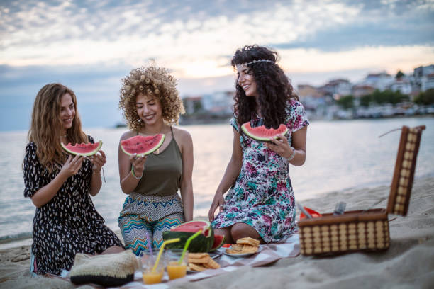 istock Beach picnic with my friends 1267390396