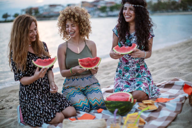 istock Beach picnic with my friends 1267390778