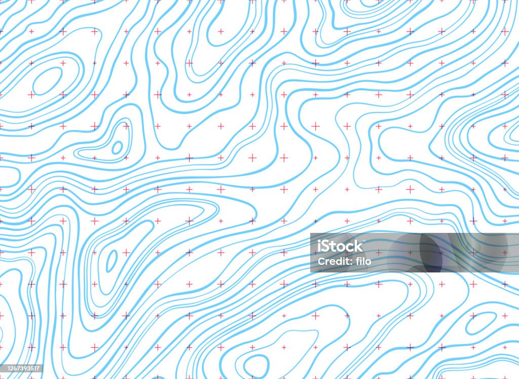 Topographic Lines Background Isoline topographic lines background abstract design. Map stock vector