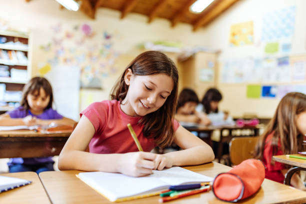 istock Latino elementary school - social distancing at school during pandemic 1267395932