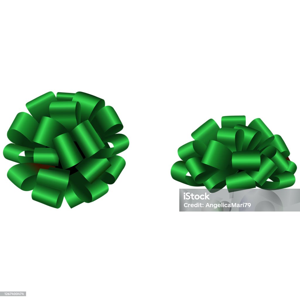 Bow Vector Side Green Isolated Bow Side And Top View Stock Illustration - Download ...