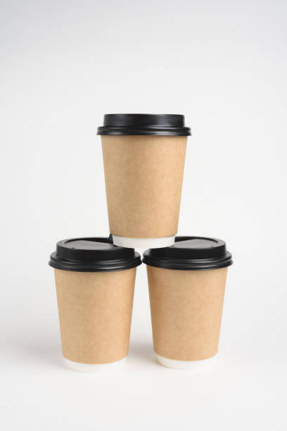 istock Zero waste coffee paper cups on the white background. 1267402653