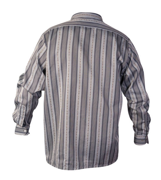 istock men's shirt with long sleeves isolated on a white background. 1267402893