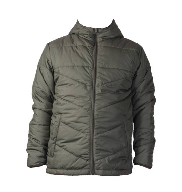 istock Men's jacket in a hood isolated on a white background. Windbreaker jacket 1267402944