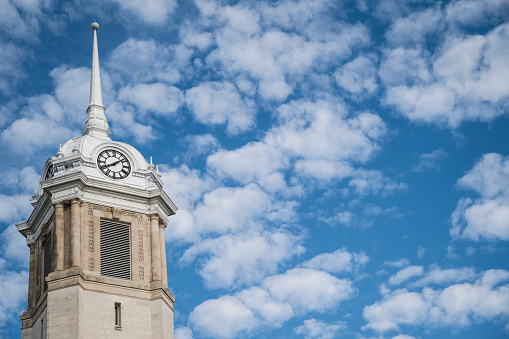 Margate clock tower was constructed to celebrate the Golden Jubilee of Queen Victoria in 1887 but was not complete until 1889. Shot 22 August 2023