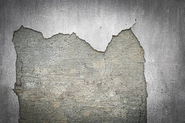 壁紙パターン。ヴィンテージグランジ石膏やコンクリートスタッコ表面。セメントパターンの壁の背景に古い粗い石。天然素材の抽象的な構造の背景。 - backdrop damaged old fashioned natural pattern ストックフォトと画像