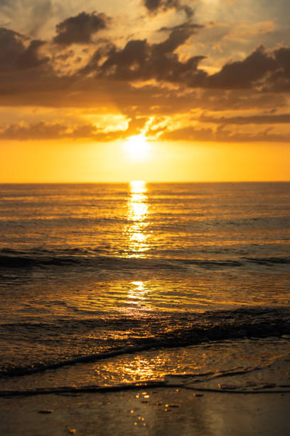 istock Golden sunset over the ocean 1267423650