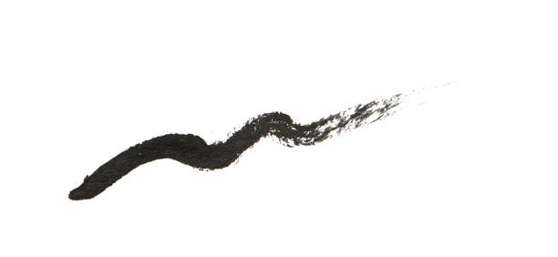 istock Black color Eye liner stroke on white background 1267424945