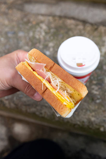 istock Hand holding South Korean style sandwiches 1267425137