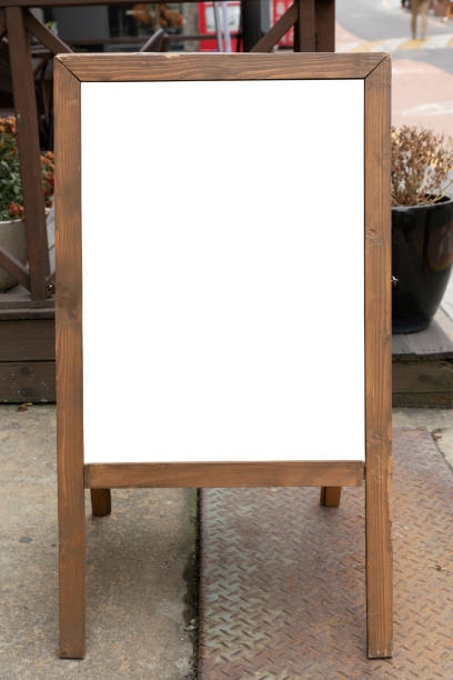istock Realistic advertise wooden menu board with empty space 1267425198