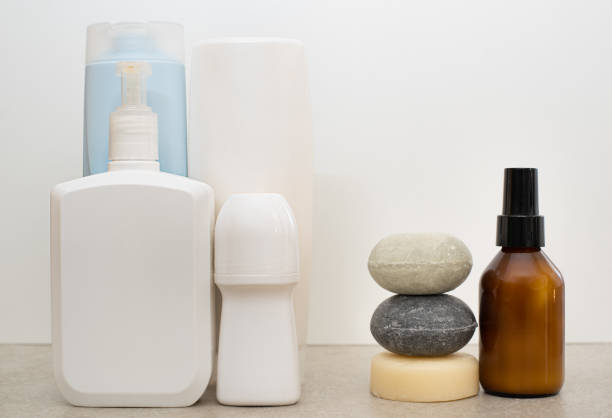 istock Plastic bottles versus natural cosmetics 1267425275