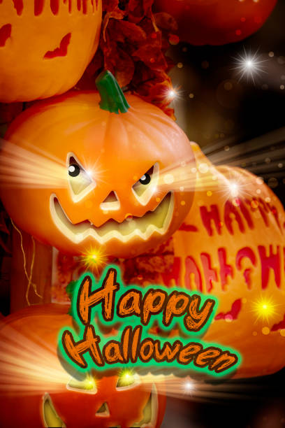 istock Halloween, greeting card, pumpkin ornament, greeting card 1267432321