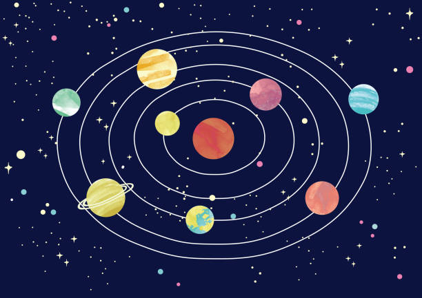 Planet space image illustration Planet space image illustration solar system stock illustrations