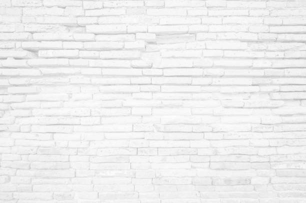 istock Modern white vintage brick wall texture for background retro white  Washed Old Brick Wall Surface Grungy Shabby Background weathered texture stained old stucco light gray and paint white brick wall. 1267446052