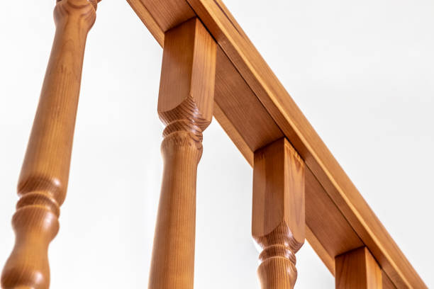 istock Wooden baluster close-up 1267448236