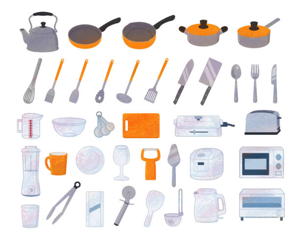 キッチン用品イラスト材/ アナログスタイル - kettle foods点のイラスト素材／クリップアート素材／マンガ素材／アイコン素材