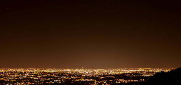 istock Night panorama with city views 1267462946