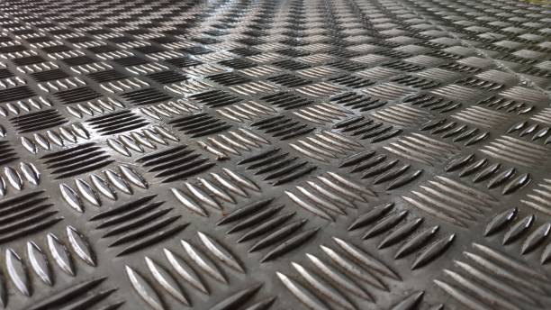 istock The pattern on the steel plate is anti-slip. 1267463481