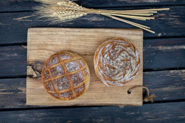 homemade artisan wholewheat country boule