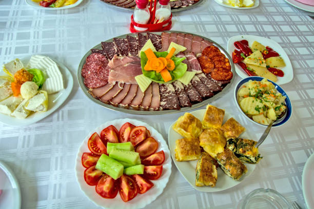 istock Dried meat products served on the table 1267469174